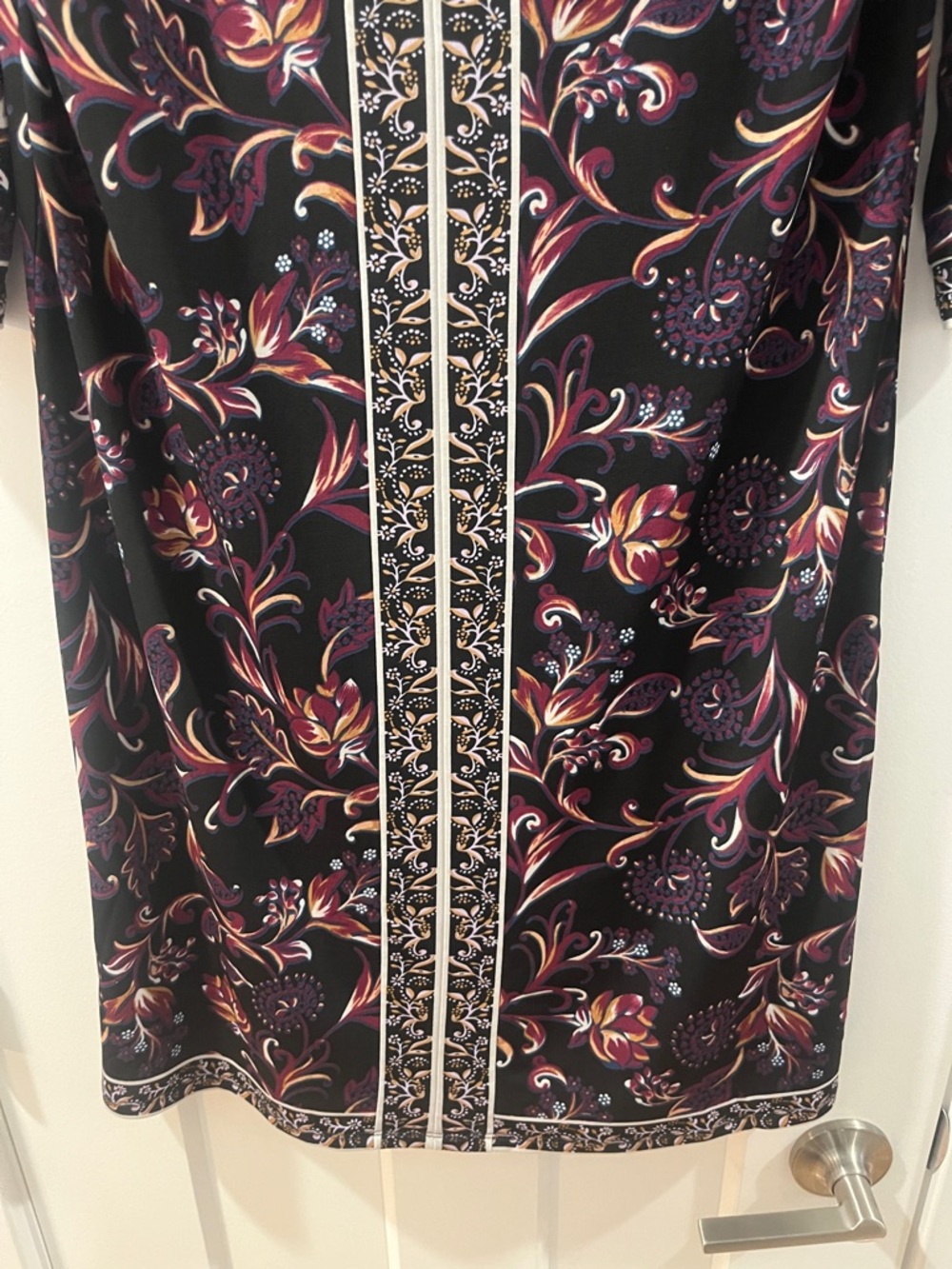 Maggy London Size 4 Dress Paisley long sleeve EUC - Picture 7 of 16